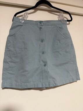 Liz Claiborne Light Blue Button-Front Mini Skort